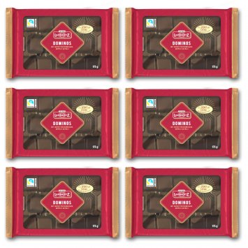 Lambertz Dominos überzogen mit Zartbitterschokolade 175g 6er Pack