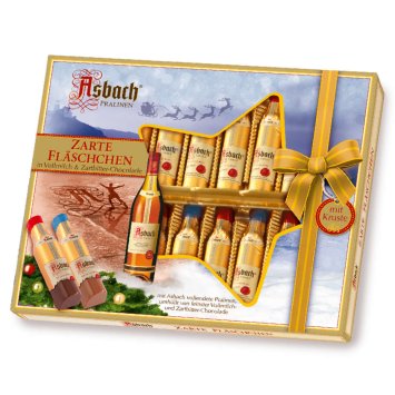 Asbach Zarte Fläschchen mit Zartbitter und Vollmilch Schokolade 150g