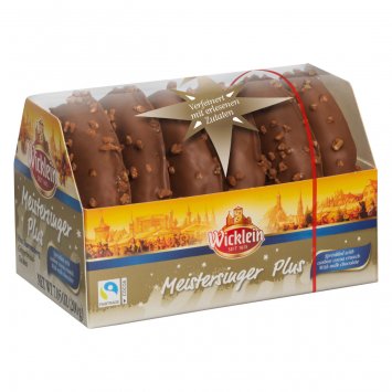 Wicklein Nürnberger Meistersinger Plus Lebkuchen mit Nüssen 200g