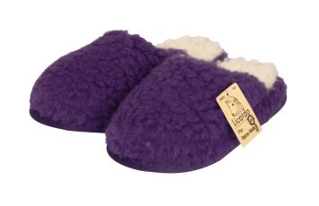 Wellness-Pantoffel Wolle lila 36/37 linke