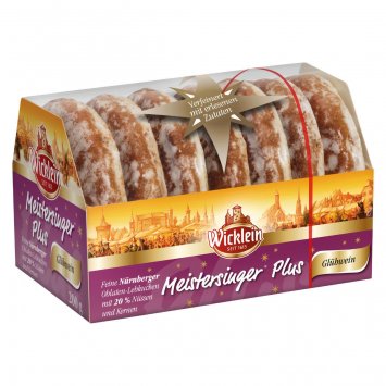 Wicklein Meistersinger Plus Lebkuchen mit Nüssen und Glühwein 200g