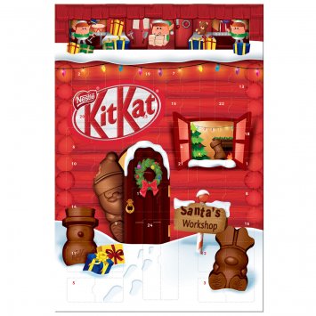 KitKat Adventskalender mit 24 Schokoladenspezialitäten 208g 10er Pack