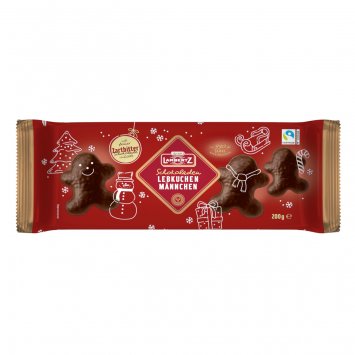 Lambertz Lebkuchenmännchen groß mit Zartbitter Schokolade 200g