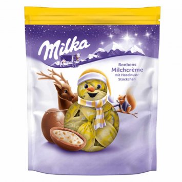 Milka Bonbons Milchcréme Füllung mit zarter Alpenmilch Schokolade 86g