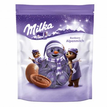 Milka Bonbons Alpenmilch mit feiner Alpenmilch Creme Füllung 86g