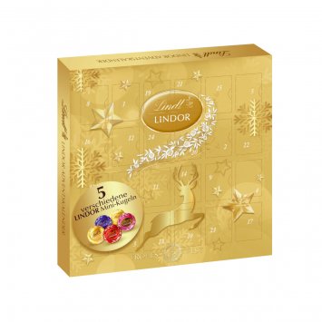 Lindor Mini Adventskalender mit feinsten Lindor Pralinen 109g
