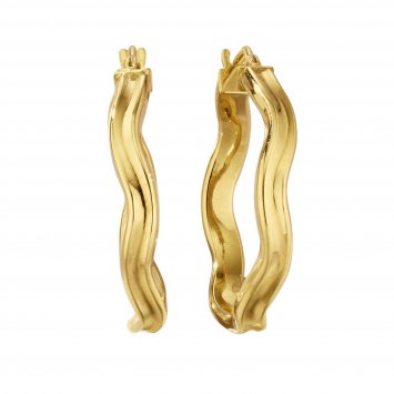 Ohrringe 375/- Gelbgold glanz Wellen