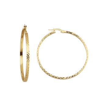 Creolen 375/- Gelbgold diamantiert Ø 45mm