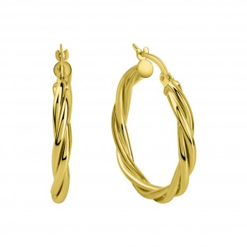 Creolen 585/- Gelbgold gedreht