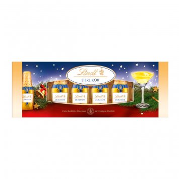 Lindt Eierlikör Fläschchen Zartbitter Schokolade mit Eierlikör 131g