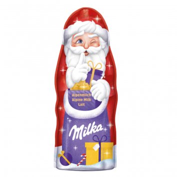 Milka Weihnachtsmann zarte und leckere Alpenmilch Schokolade 45g
