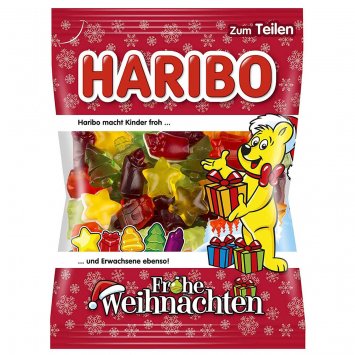 Haribo Frohe Weihnachten Fruchtgummis mit Schaumzucker 200g