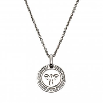 Halskette Silber 925 rhodiniert 36/40cm lang mit Engel-Motiv