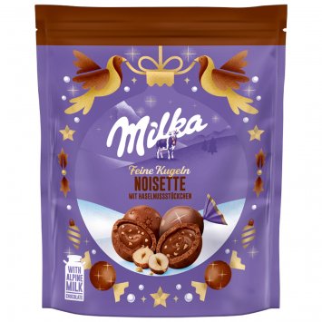 Milka Feine Kugeln Noisette Kugeln aus Alpenmilchschokolade 90g