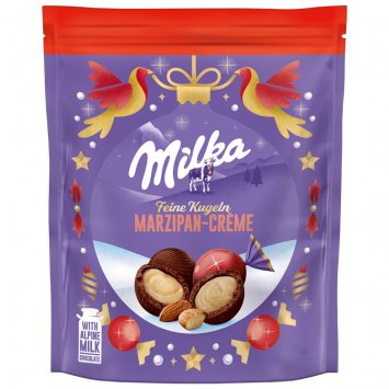 Milka Feine Kugeln Marzipan Creme aus Alpenmilchschokolade 90g