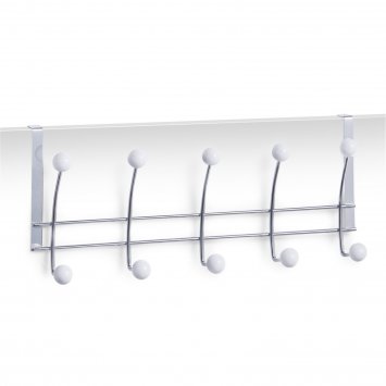Türhängeleiste, 5 Haken Metall verchromt