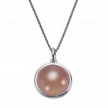 Anhänger mit Kette 925 Silber Rosenquarz