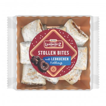 Lambertz Stollen-Bites Lebkuchen-Marzipan-Füllung Packung 350g