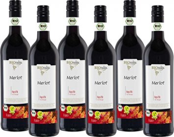 BIOrebe Merlot IGP Frankreich Rotwein trocken fruchtig 4500ml, 6er Pack