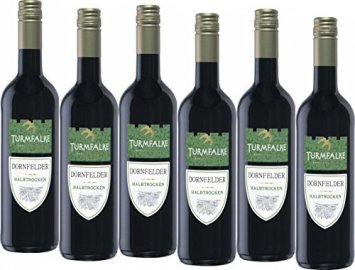 Turmfalke Dornfelder Rotwein Halbtrocken aus Rheinhessen 750ml 6er Pack
