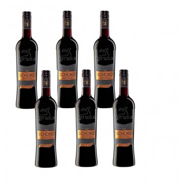 Rotwild Schoko Rotwein mit Schokoladengeschmack süß 750ml 6er Pack