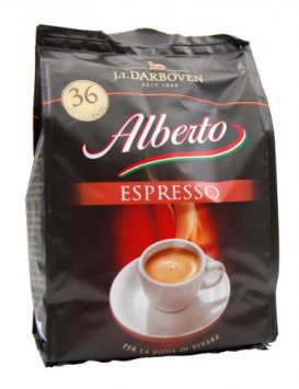 Alberto Espresso Pads 36 Stück intensives Aroma Packung 252g