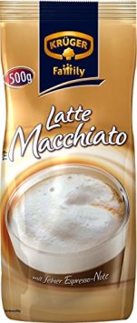 Krueger Family Latte Macchiato Classico 500g mit feiner Espresso-Note 4er Pack
