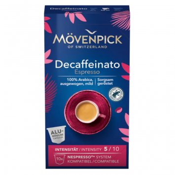 Kaffeekapseln DECAFFEINATO ESPRESSO in Alukapseln von Mövenpick 55g