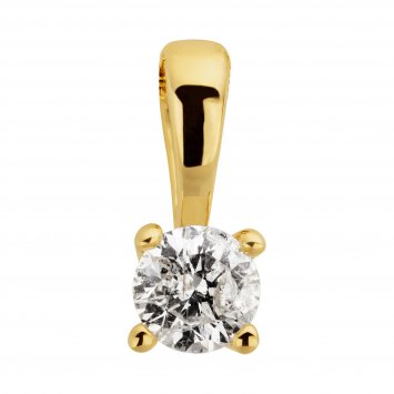 Anhänger 585/- Gelbgold glanz 1 Brill. 0,10ct. H/P2