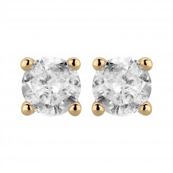 Ohrstecker 585/- Gelbgold 2 Brill. 0,25 ct. weiß