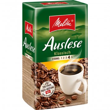 Melitta Auslese klassisch gemahlener Kaffee Geschmacksintensiv 500g