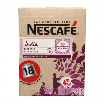 Nescafe Farmers Origins India Espresso Coffee 18 Kapseln 95g