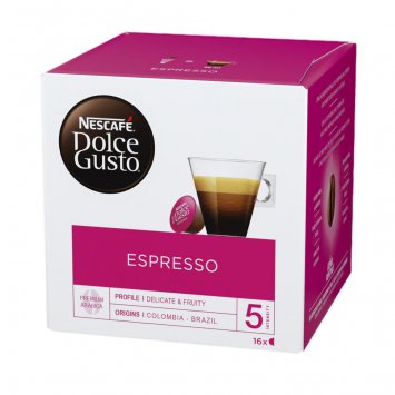Nescafe Dolce Gusto Espresso Kaffee 16 Aromaversiegelte Kapseln 190g