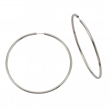 Creolen 925 Silber rhodiniert 6,0cm