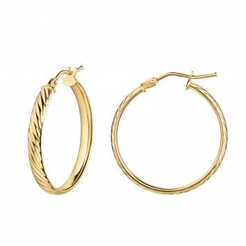 Creolen 375/- Gelbgold 22mm