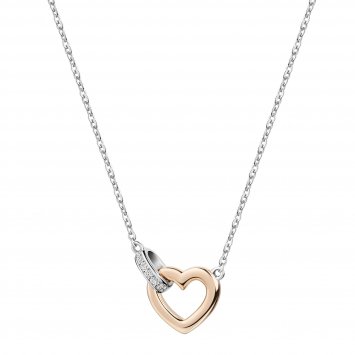 Collier 925/- Sterling Silber rosévergoldet Herz