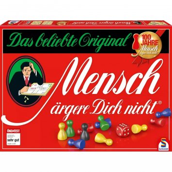Schmidt Spiele 49020 - Mensch ärgere dich nicht Jubiläumsausgabe mit Holzsteinen