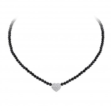 Collier 925 Silber rhodiniert Achat Zirkonia
