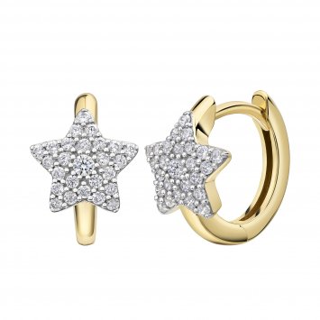 Ohrring 375 Gelbgold Zirkonia