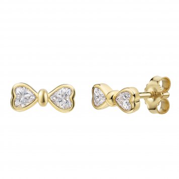 Ohrstecker 375 Gelbgold Zirkonia