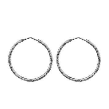 Creolen 925 Sterling Silber rhodiniert