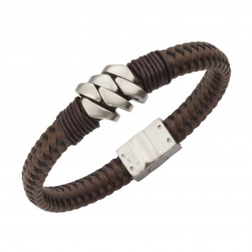 Armband Leder mit Edelstahlverschluß