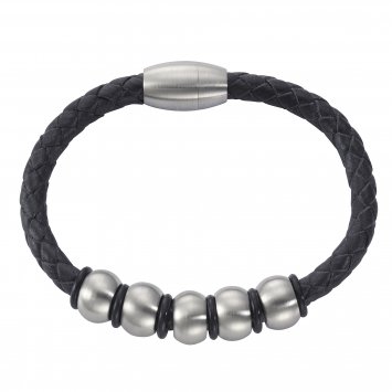 Armband Lederband mit Edelstahlverschluß