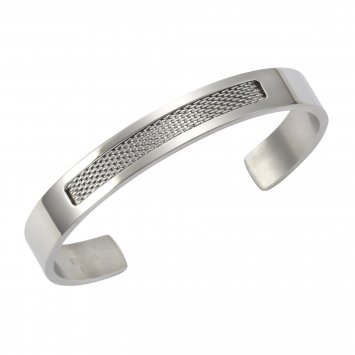 Armreif Edelstahl 10mm breit