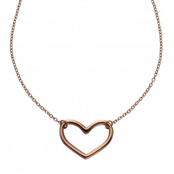 Collier Edelstahl rosé vergoldet Herz