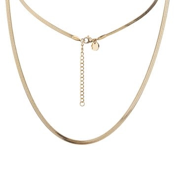 Collier Stahl PVD gelb 50+5cm