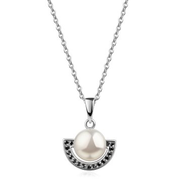 Anhänger mit Kette 925/- Sterling Silber Süßwasserperle