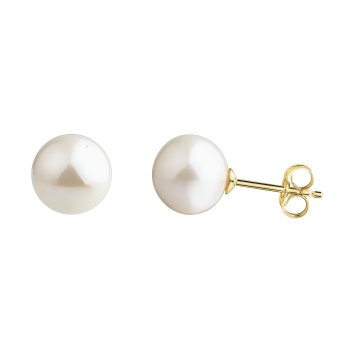Ohrstecker 585/- Gelbgold Süßwasserperle