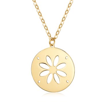 Collier 375/- Gelbgold  Blume