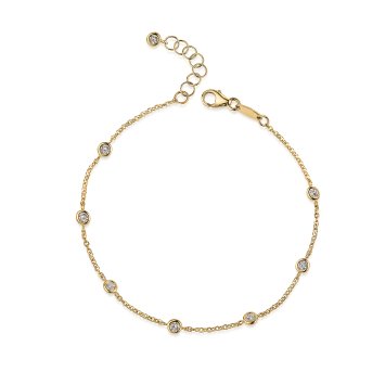 Armband 375/- Gelbgold Zirkonia
